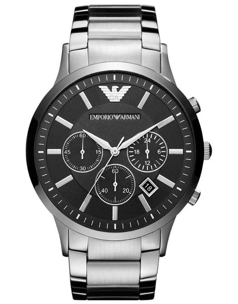 Emporio Armani Renato Heren Horloge Zilverkleurig AR2460