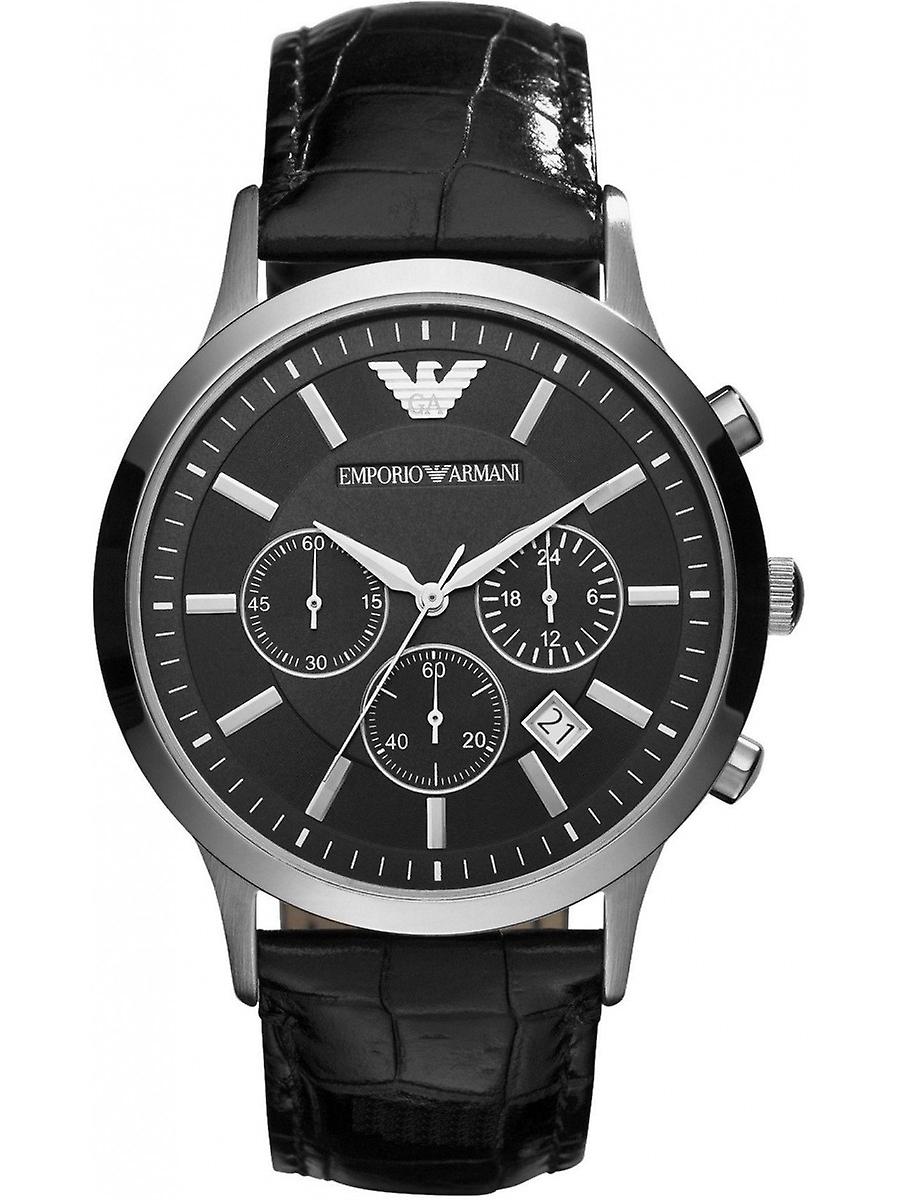 Emporio Armani Renato Heren Horloge Zwart AR2447