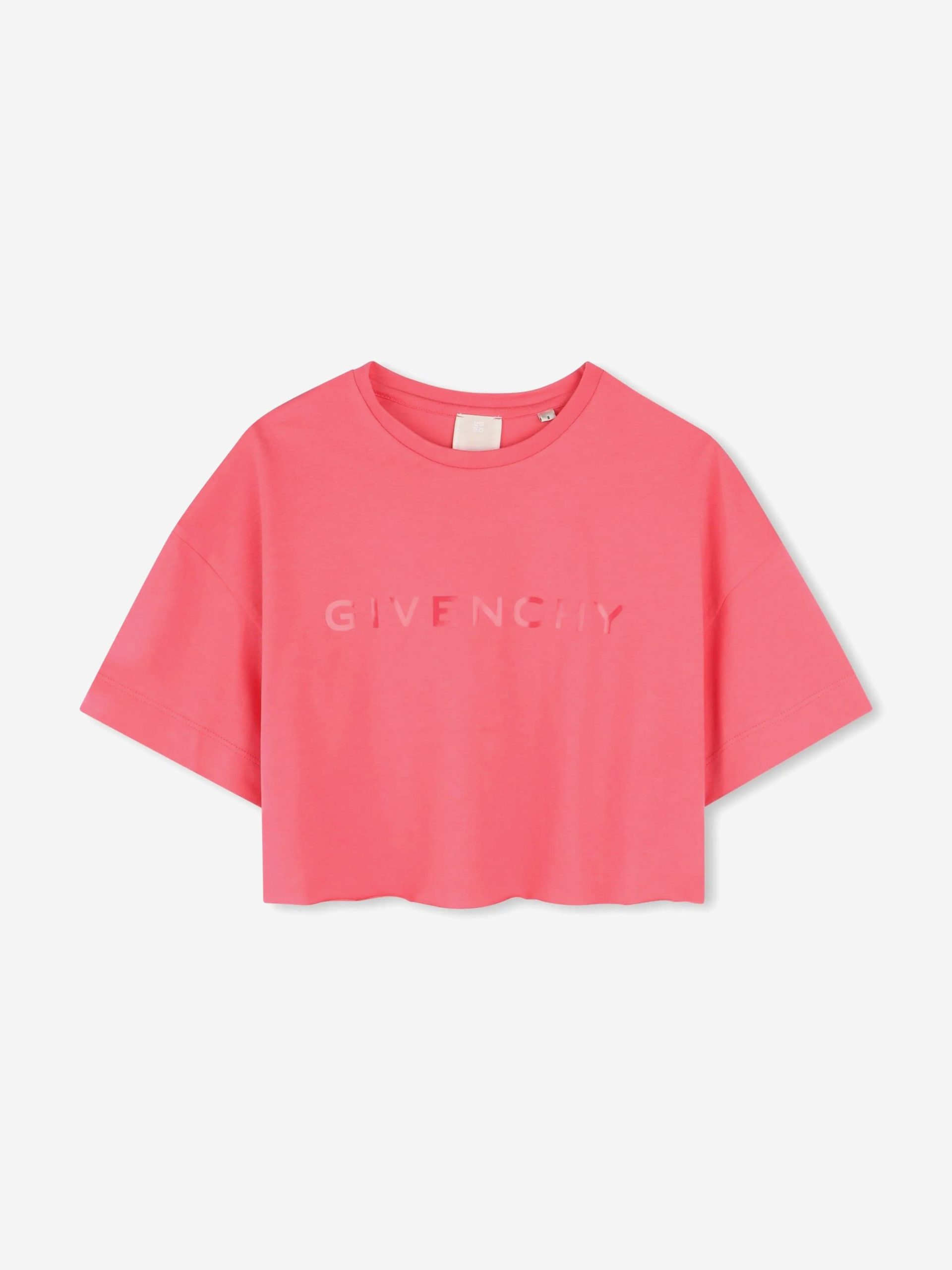 Meisjes Korte Logo T-Shirt in Roze