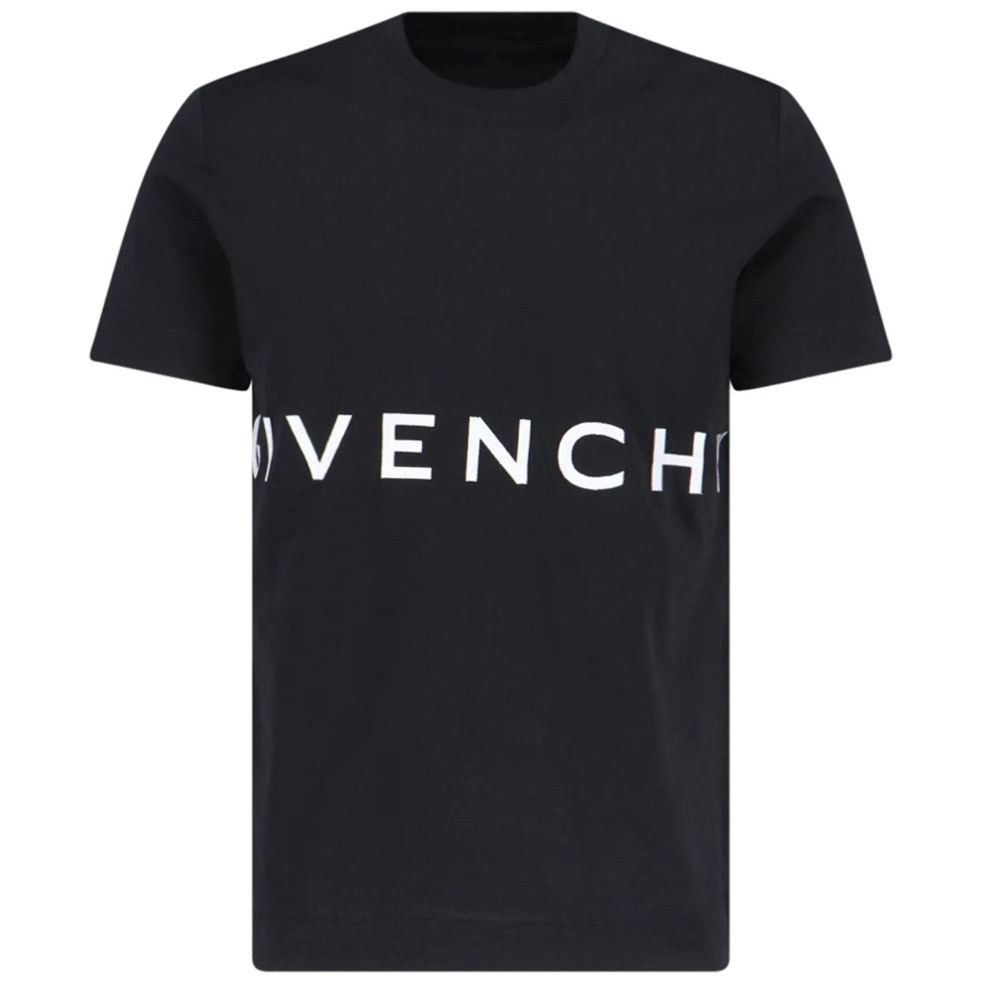 Oversized zwart T-shirt met Givenchy-geborduurd logo