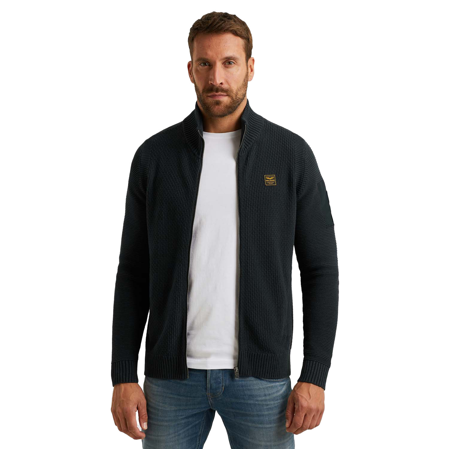 Pme Legend Zip Jacket Cotton Structure Knit
