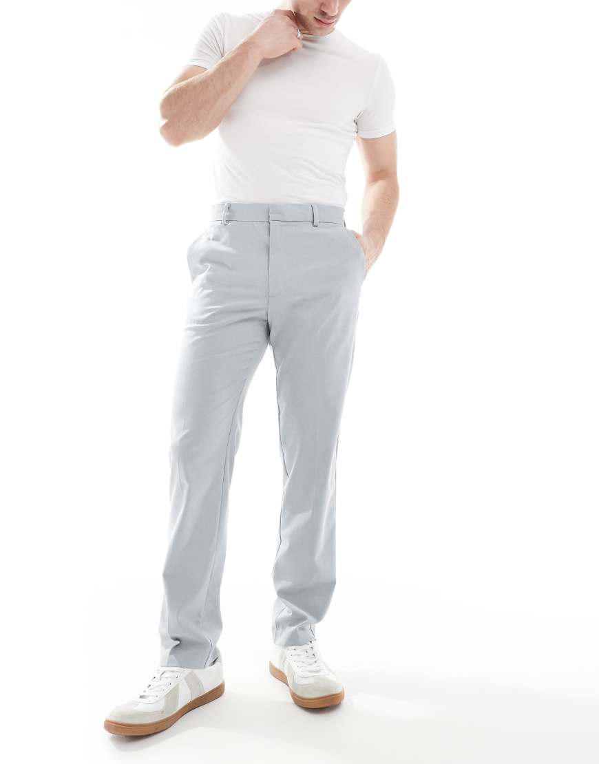 ASOS DESIGN - Elegante Hose in Grau mit schmalem Schnitt