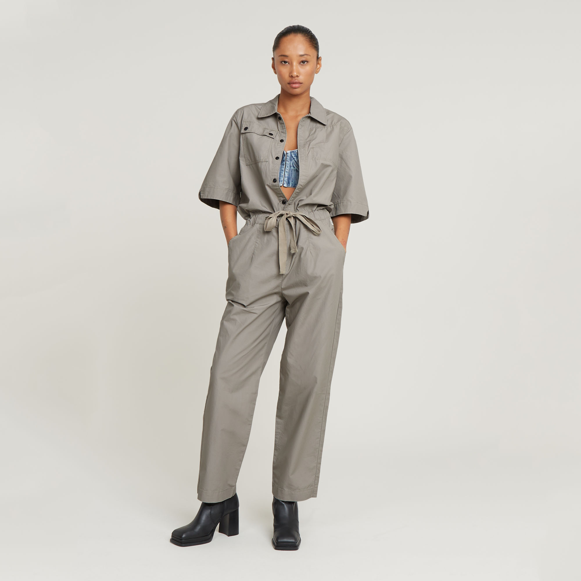 Army Jumpsuit - Beige - Dames