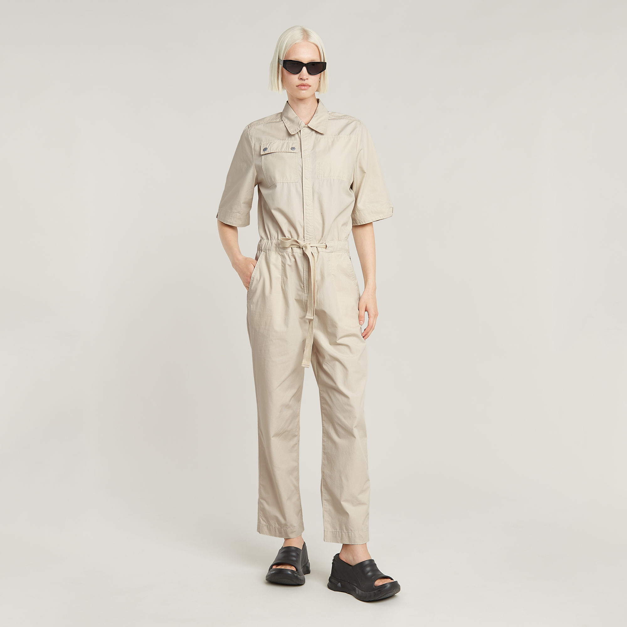 Army Jumpsuit - Wit - Dames