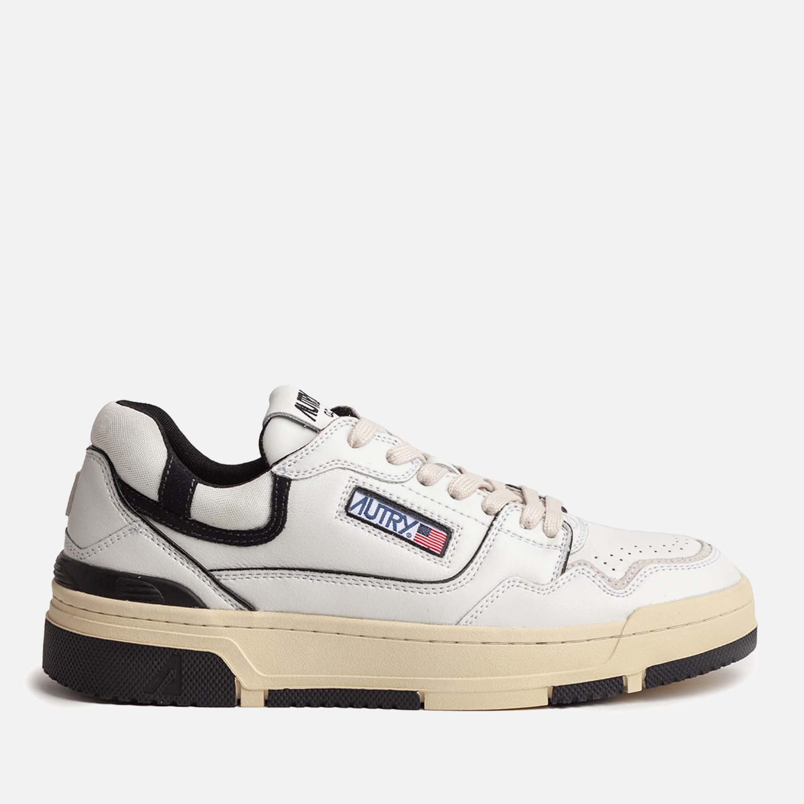 Autry Court Leren Damestrainers in Zilver