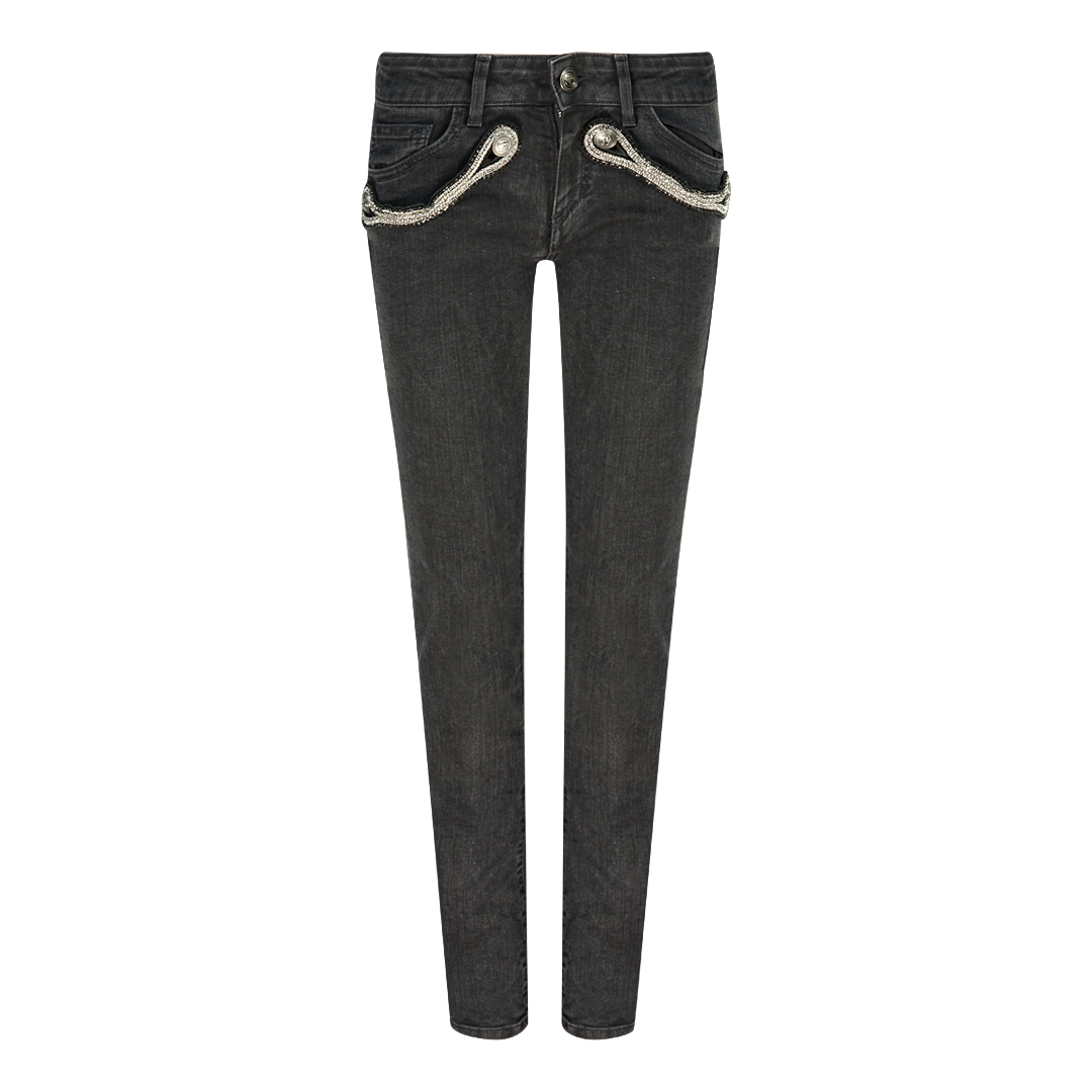 Balmain FP5364J935B Black Jeans