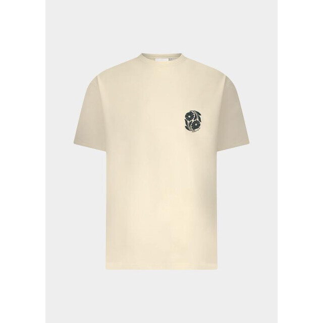 Bos Bright Blue Supply & co. t-shirt korte mouw kegan t-shirt backprint 25308ke03/150 off-white