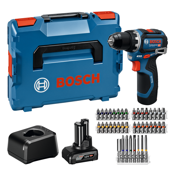 Bosch Blauw GSR 12V-32 Accuschroefboormachine | 1x GBA 12V 2.0Ah / 1x GBA 12V 4.0Ah / Lader GAL 12V-20 / 40 Accessoires - 06019N7005