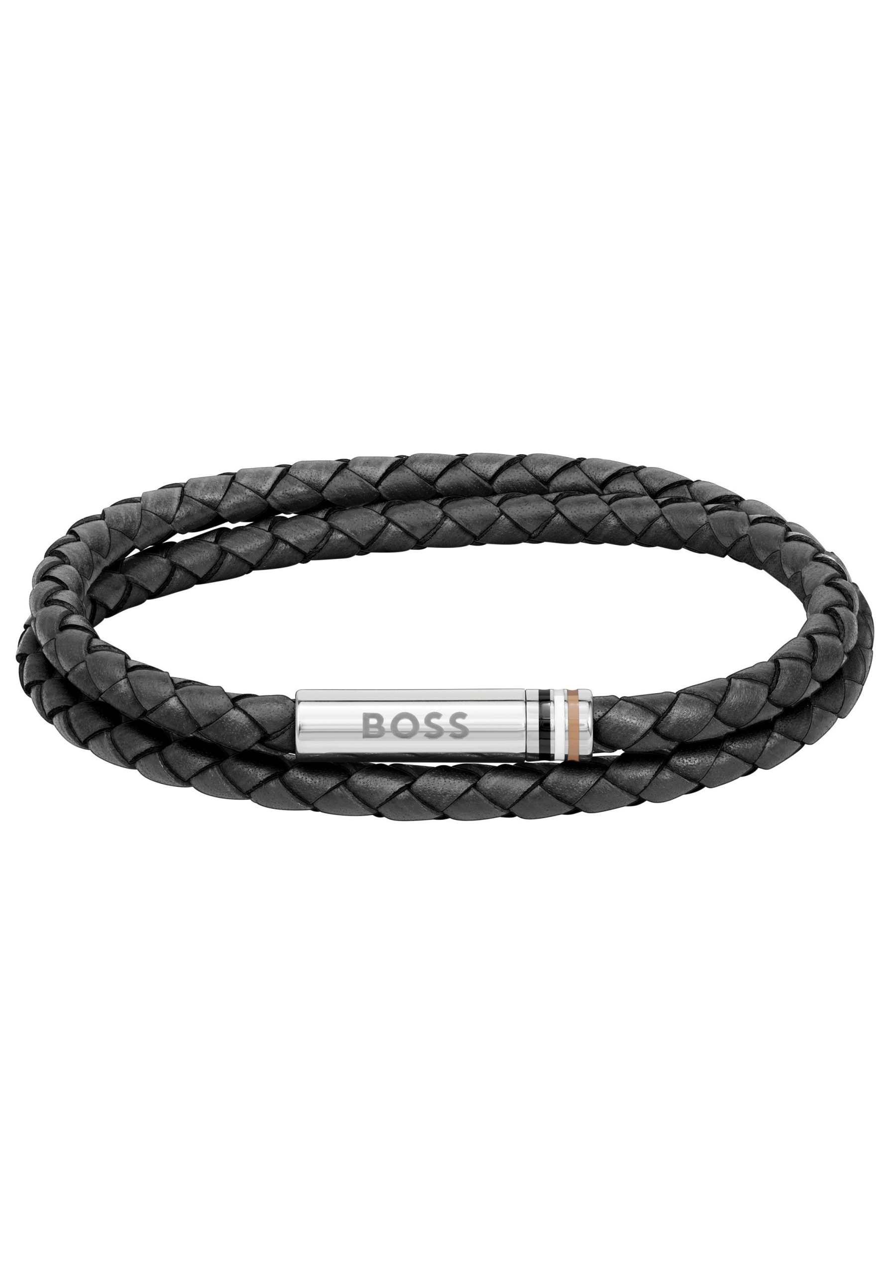 Boss Armband Sieraden roestvrij staal leren armband wikkelarmband ARES voor hoodie, shirt, jeans, sneakers, ondergoed, hugo, boss orange!