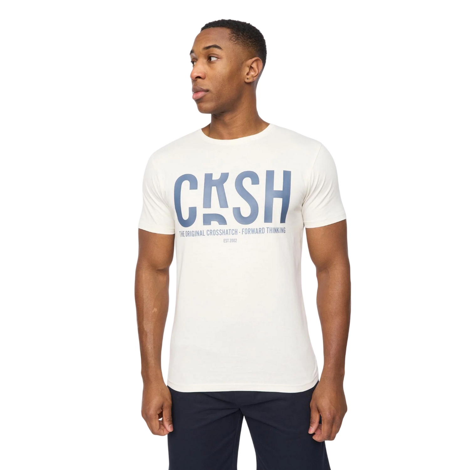 Crosshatch Heren Solari T-Shirt (Off White)