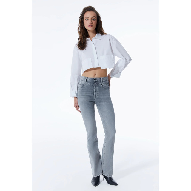 Cup of Joe Matilda dames flare jeans grey vintage
