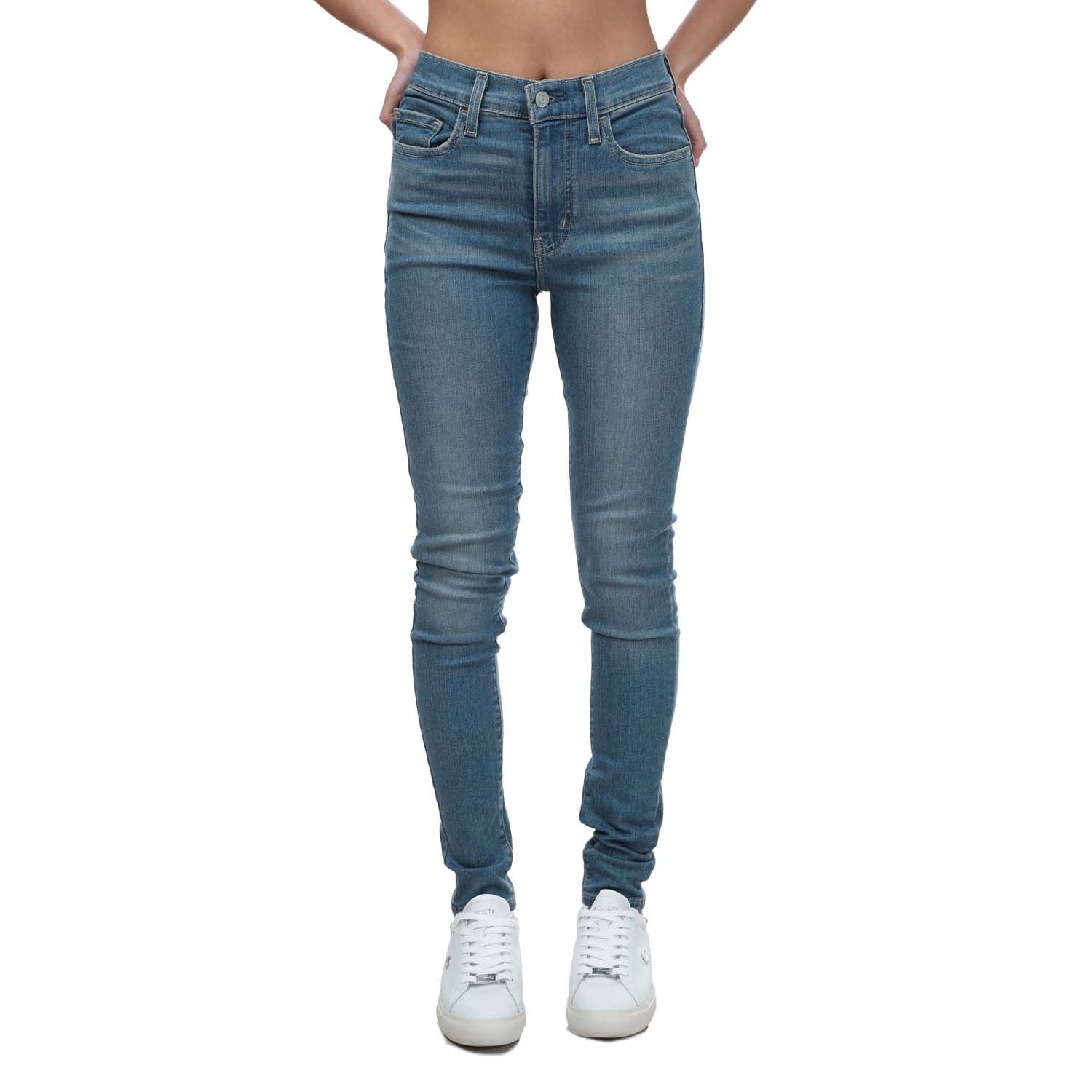 Dames Levis 720 High Rise Super Skinny Jeans in Lichtblauw
