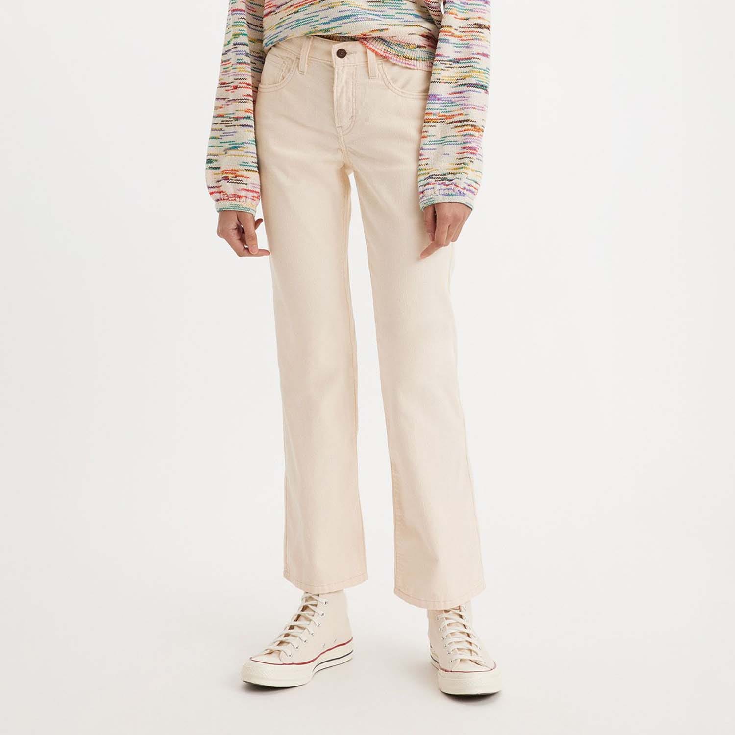 Dames Levis Middy Bootcut Jeans in Crème