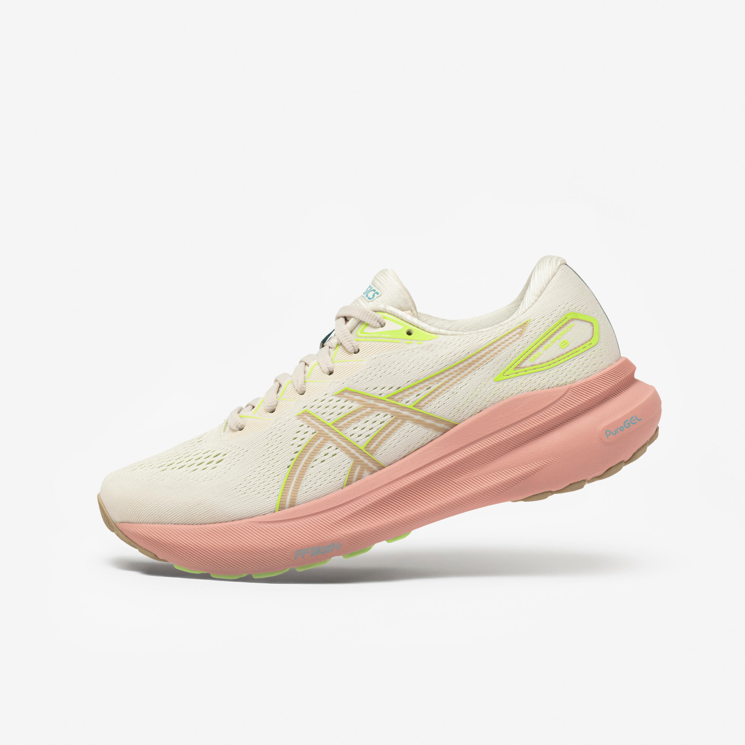 Damesschoenen asics superion 8 beige en groen