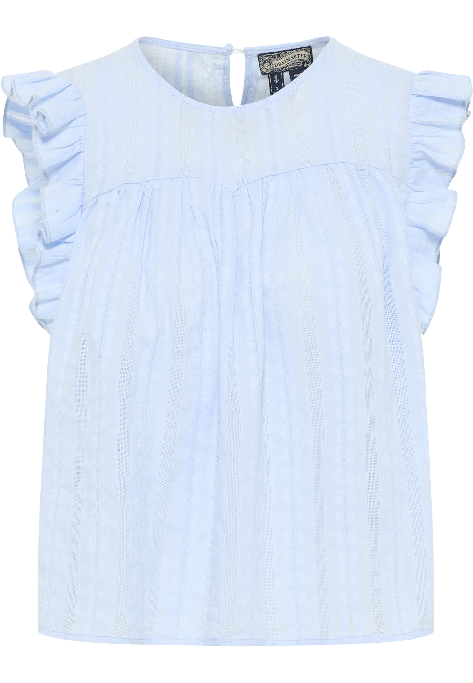 Dreimaster Blouse Dames lichtblauw