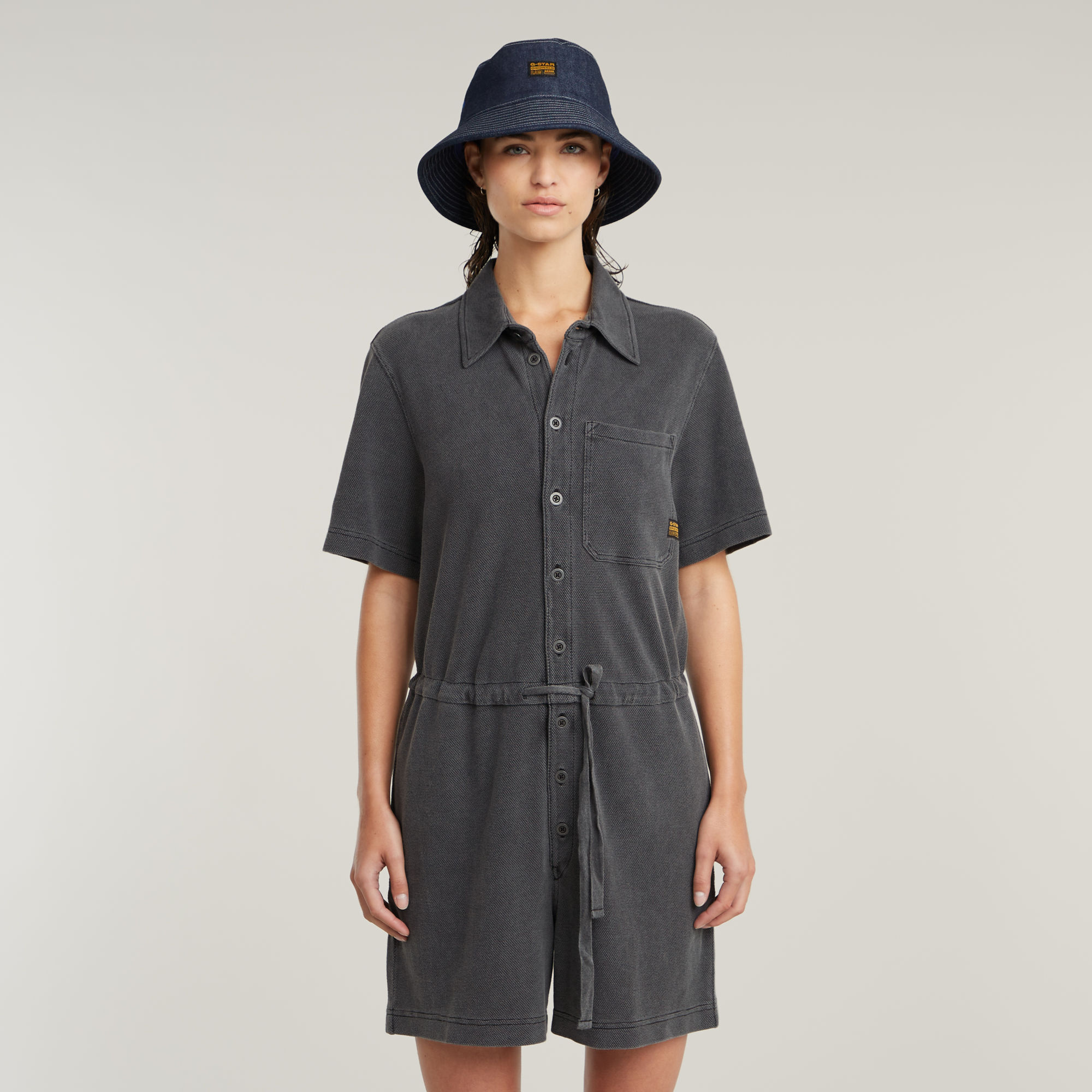 Easy Short Jumpsuit - Zwart - Dames