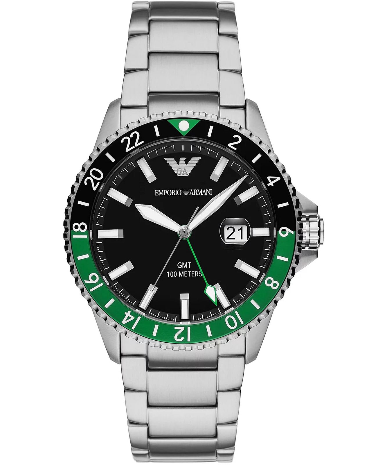 Emporio Armani Diver Heren Horloge Zilverkleurig AR11589