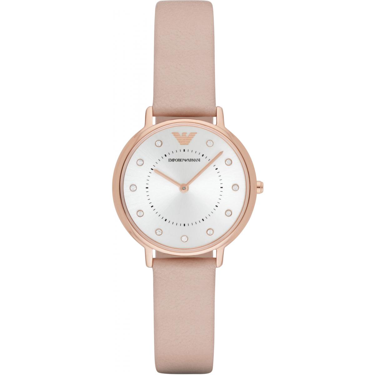 Emporio Armani Kappa Dames Horloge Beige AR2510