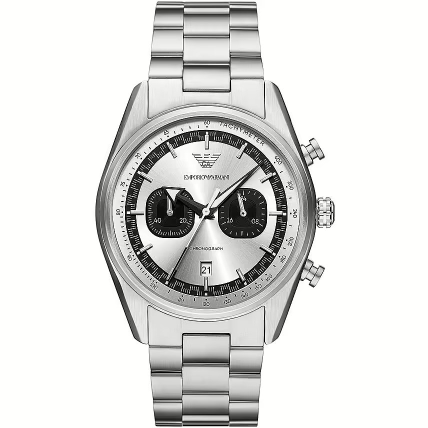 Emporio Armani Racer Heren Horloge Zilverkleurig AR11636