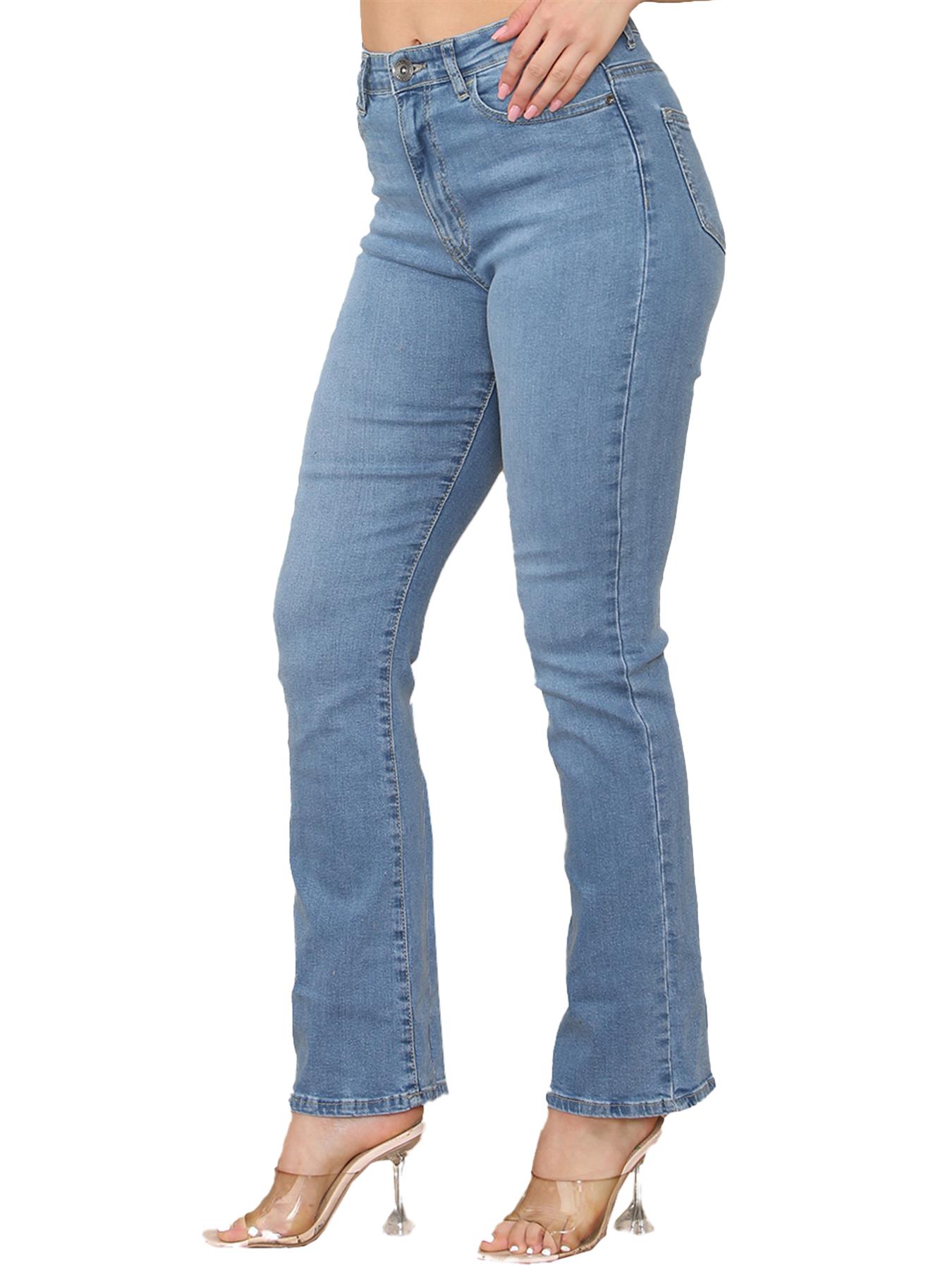 Enzo | Bootcut Jeans voor dames - Lichtblauw