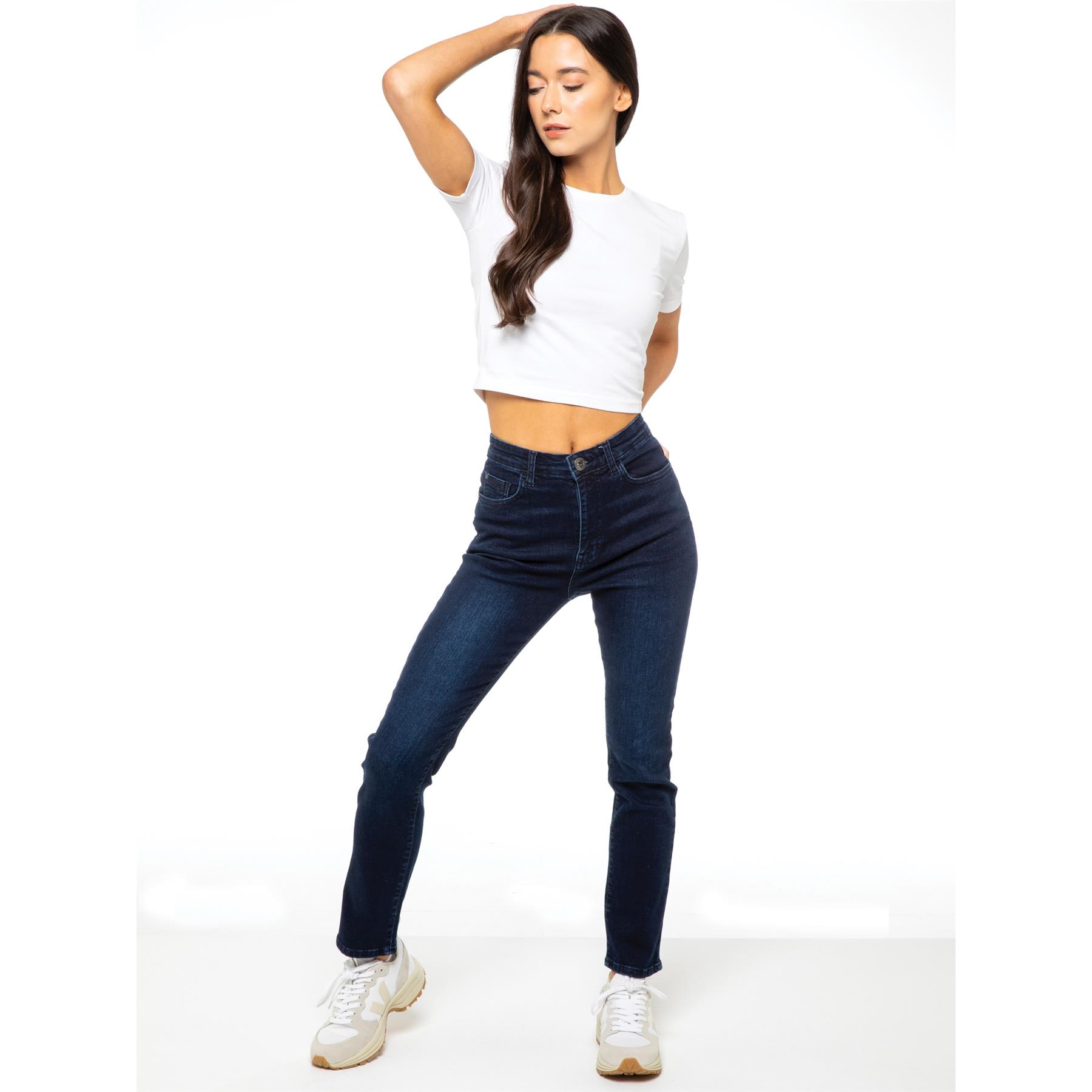 Enzo Rechte Denim Jeans voor Dames