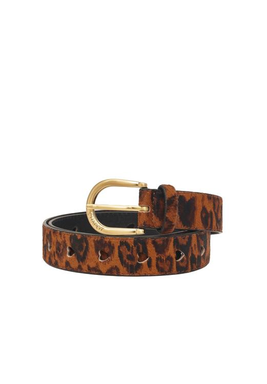 Fabienne Chapot Hairy Belt | Burnt Sugar/Black