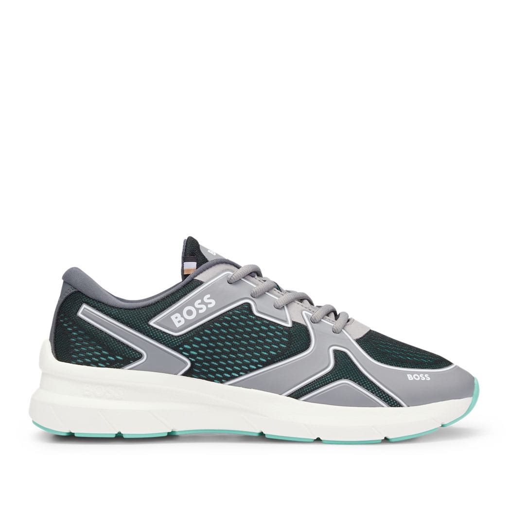 Heren Boss Owen hardlooptrainers in grijs