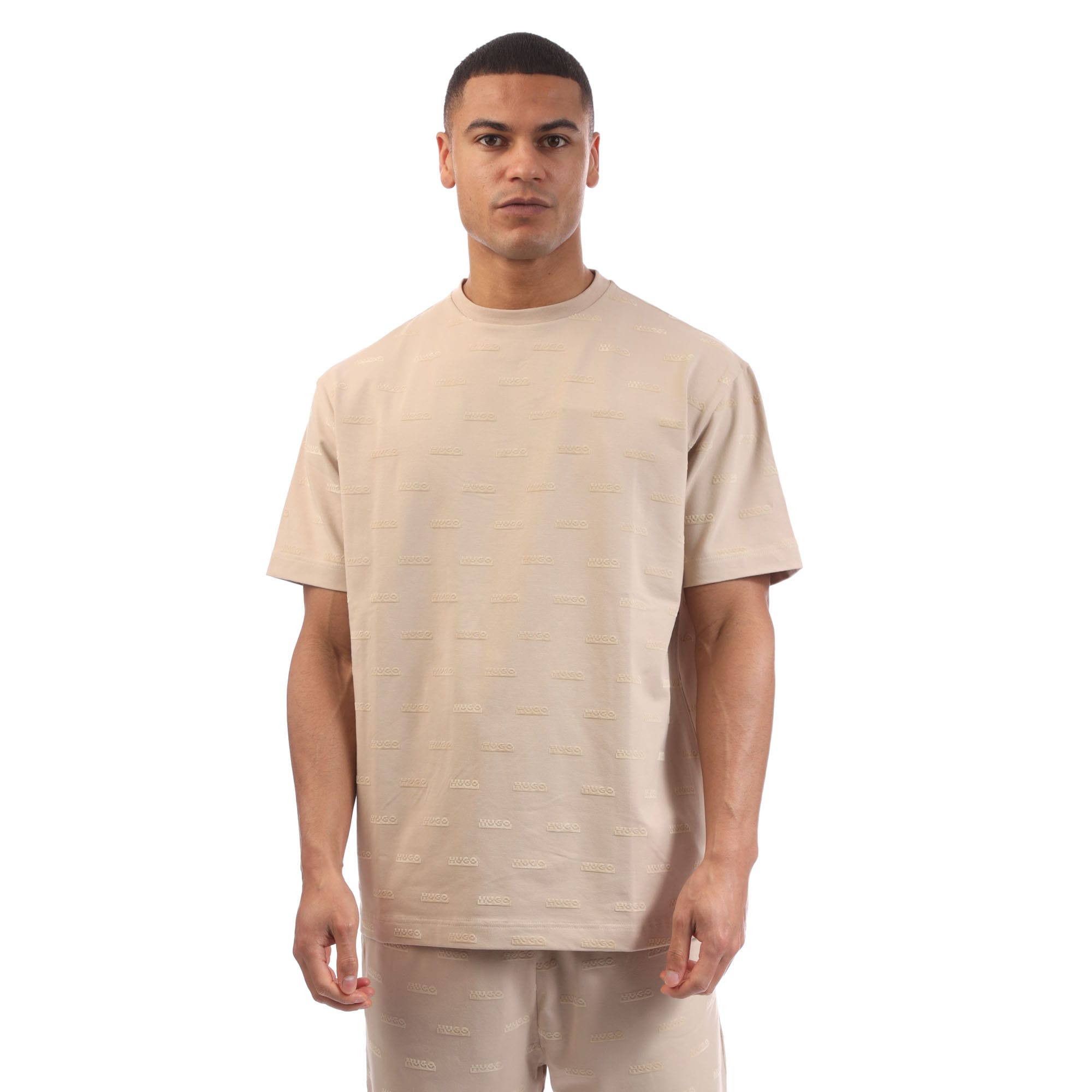 Heren Hugo Boss Kay T-shirt in Beige