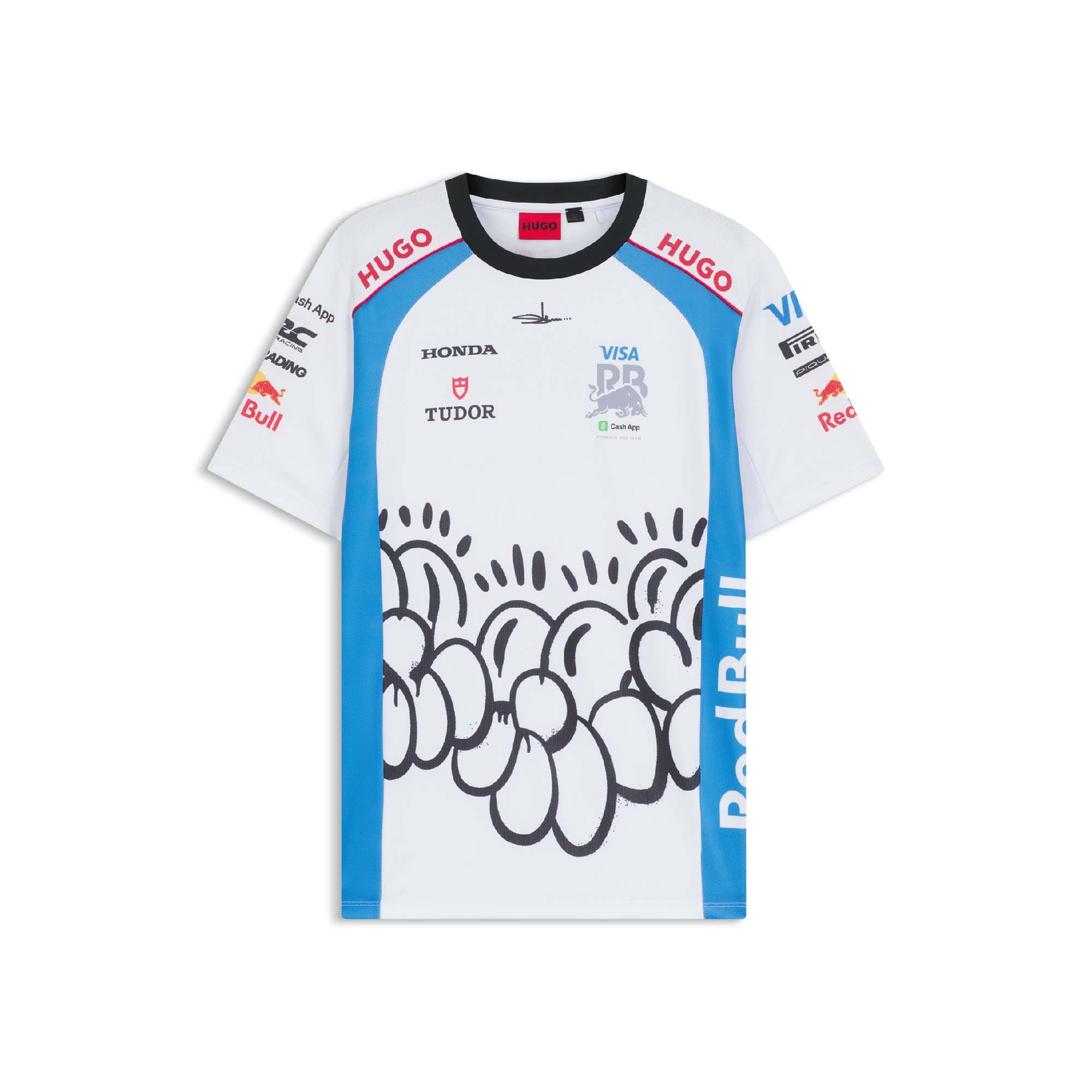 Heren Hugo x Racing Bulls Vcarb T-shirt in Wit