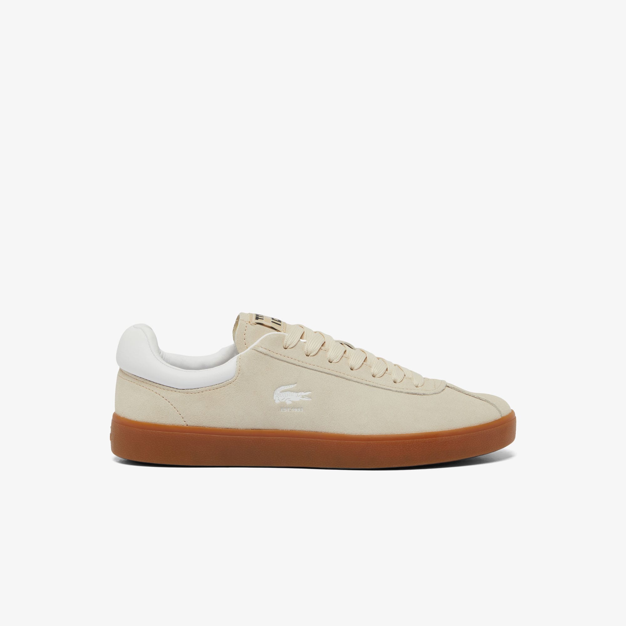 Heren Lacoste Baseshot Suede Trainers in Multi kleur