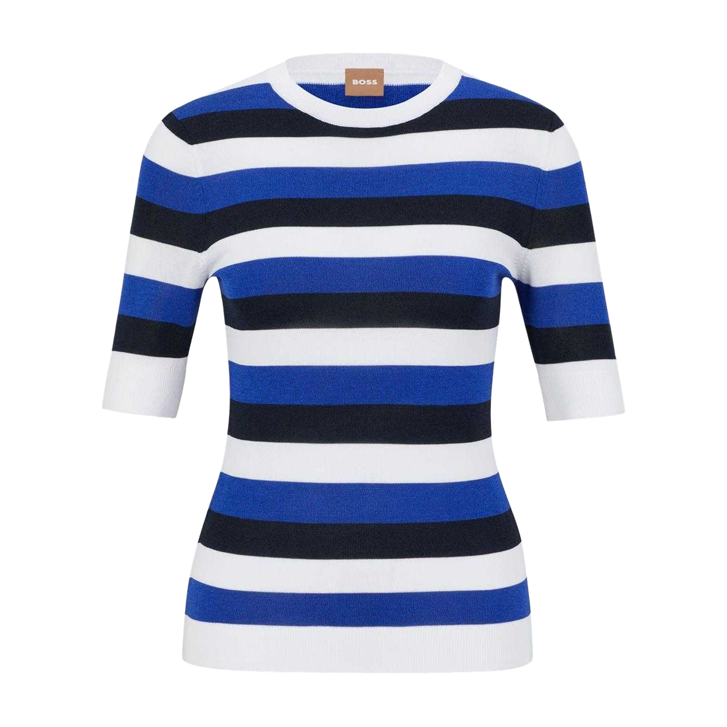 Hugo Boss Dames/Dames Facuba Stripe Top (Blauw/Wit/Zwart)