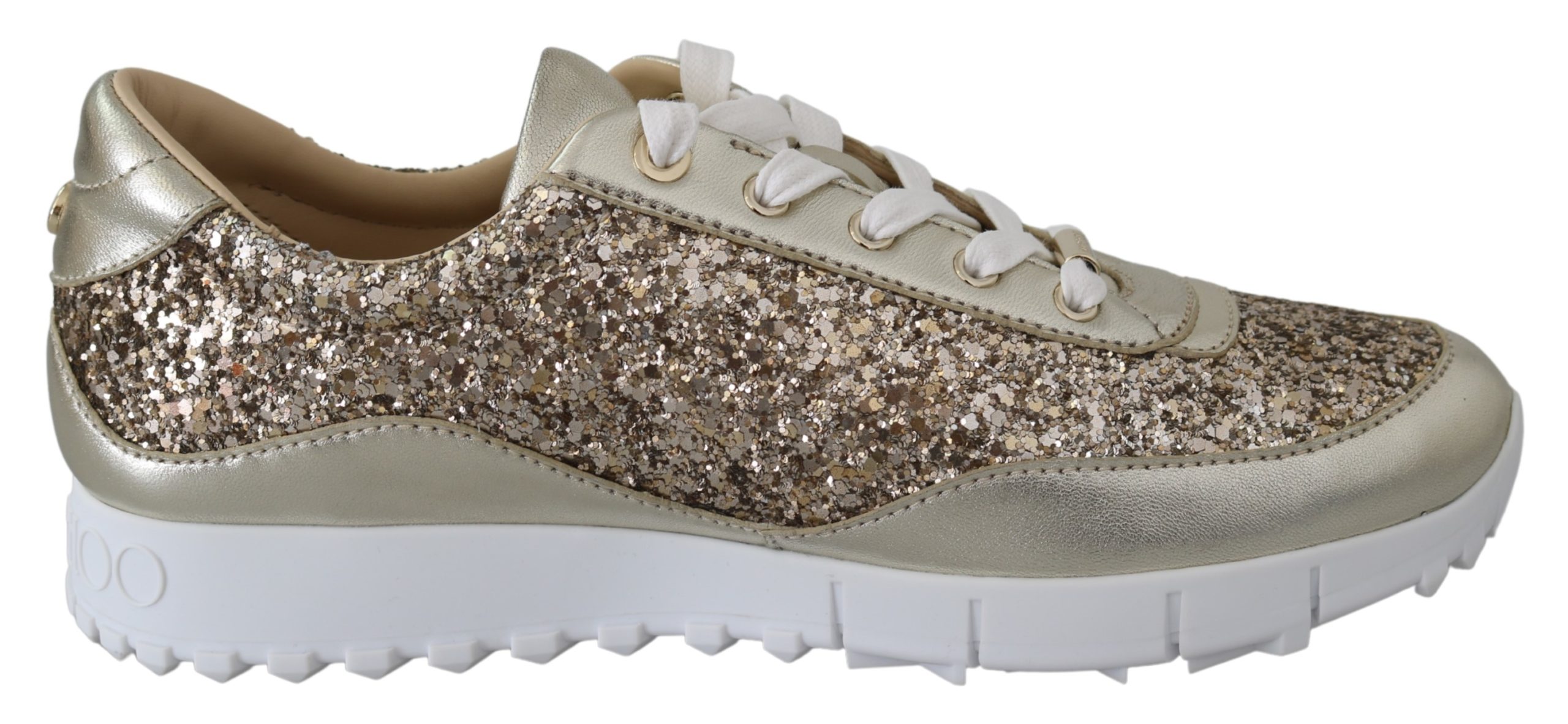 Jimmy Choo Women's Monza Antiek Goud Leren Sneakers
