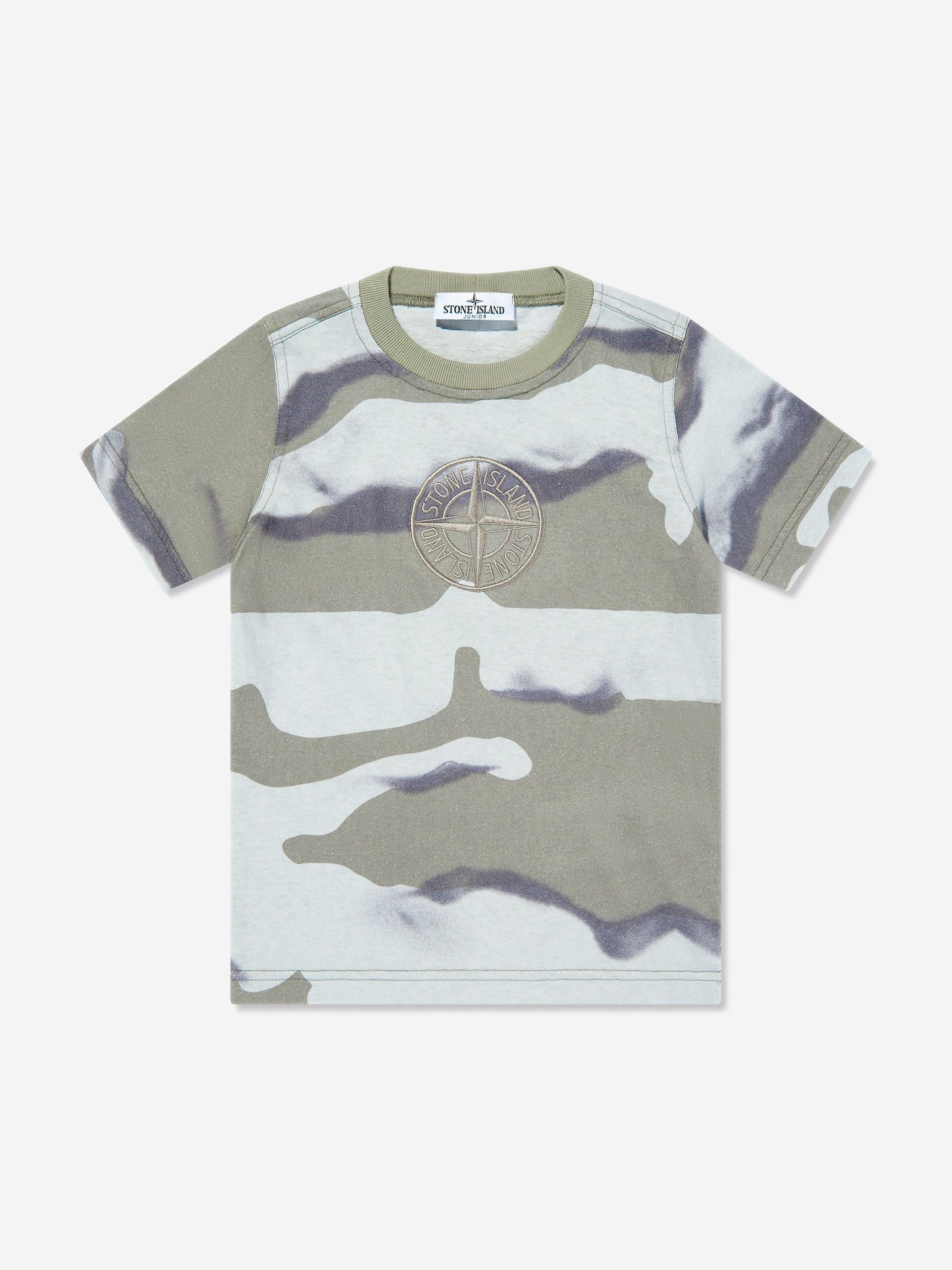 Jongens Camo Logo T-Shirt in Blauw