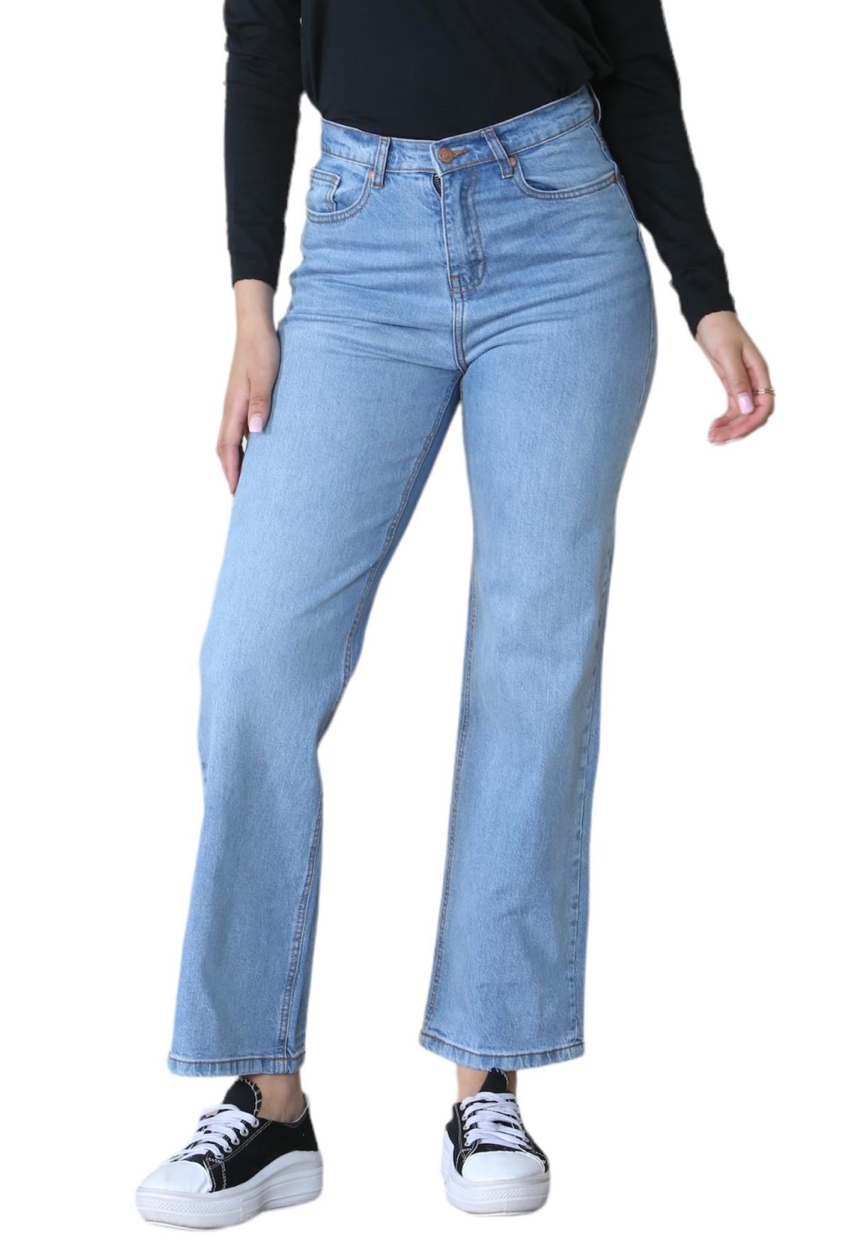 MYT Dames Wide Leg High Waisted Jeans in Lichtblauw