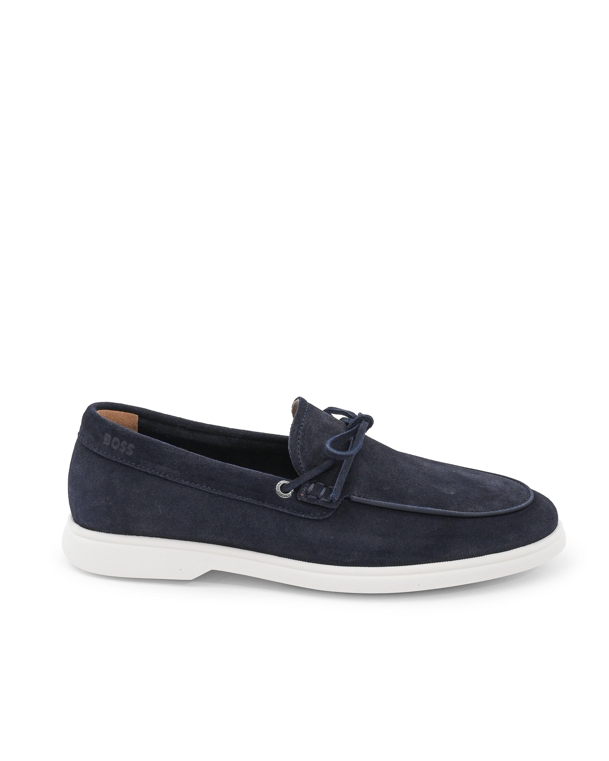 Men's Boss Sienne Moccasin Shoes in Dark Blue