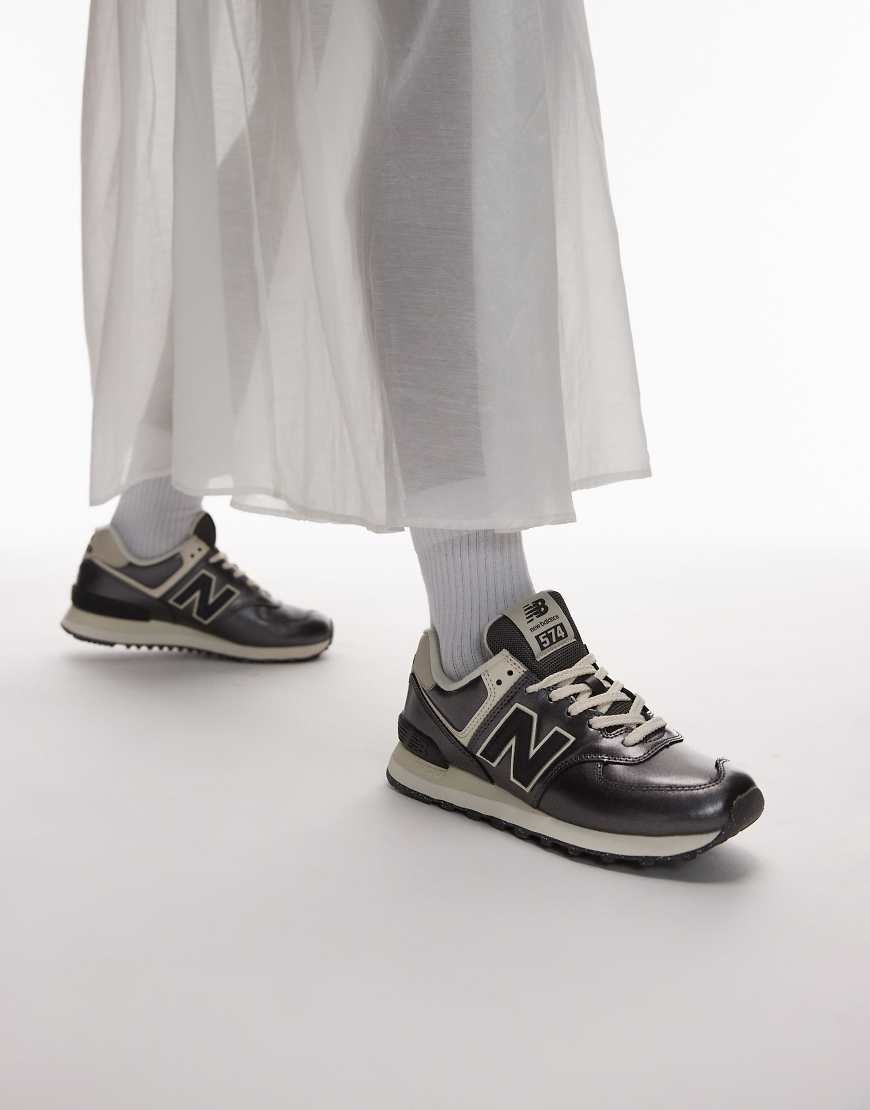 New Balance - 574 - Sneaker in Metallic-Schwarz-Silber