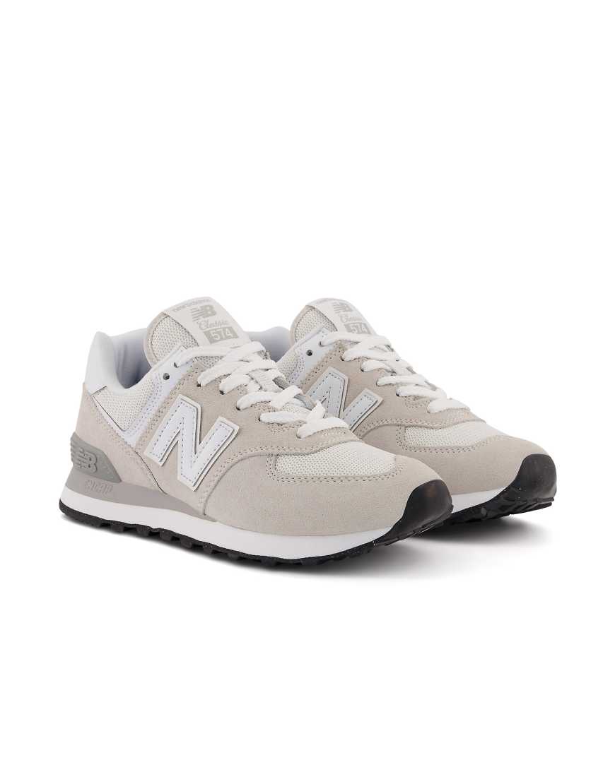 New Balance - 574 - Sneaker in Wollweiß und Grau