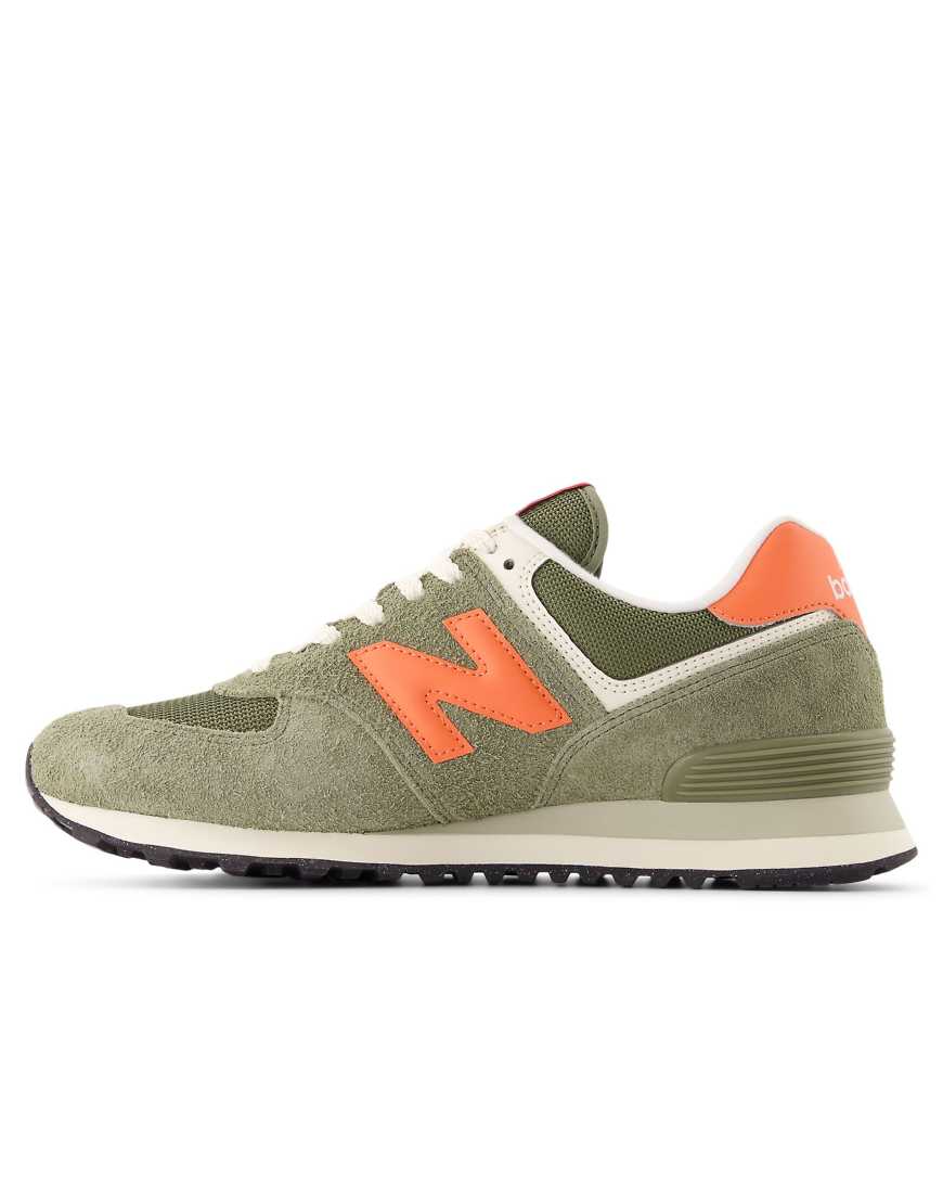 New Balance - 574 - Sneaker in dunklem Olivin-Grün