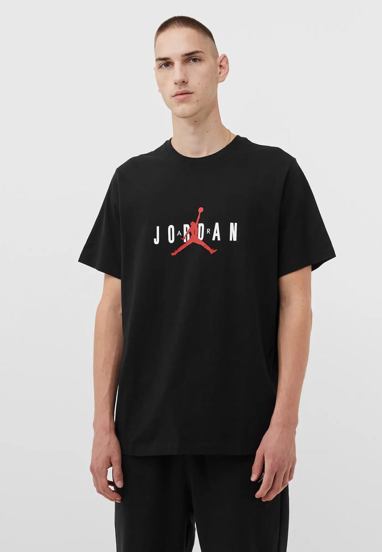 Nike Air Jordan Heren Stretch T Shirt in Zwart