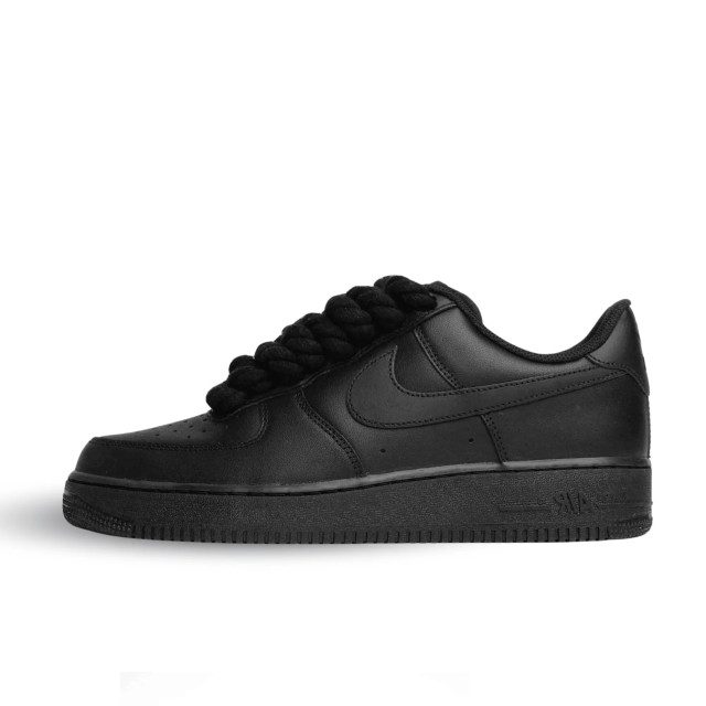 Nike Air force 1 low rope laces black custom