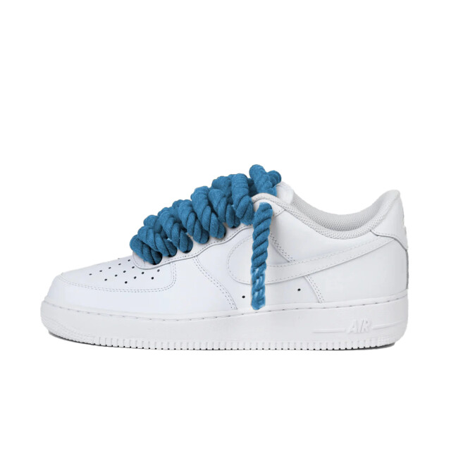 Nike Air force 1 low rope laces blue custom