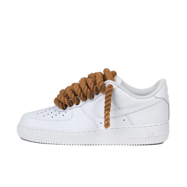 Nike Air force 1 low rope laces brown custom