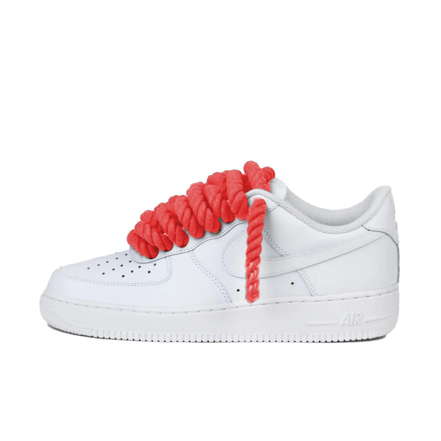 Nike Air force 1 low rope laces red custom