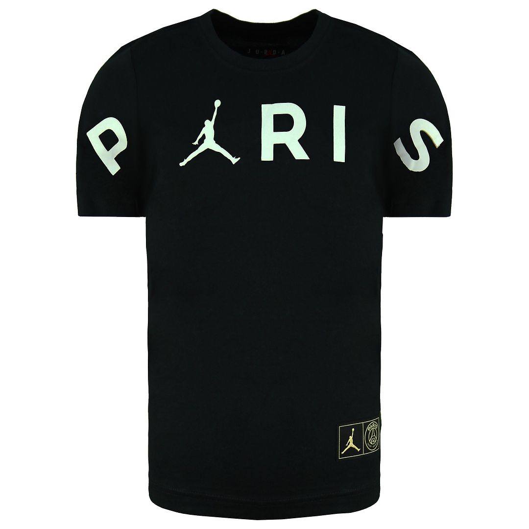 Nike Jordan x Paris Saint-Germain Header Kinderen Zwart T-shirt