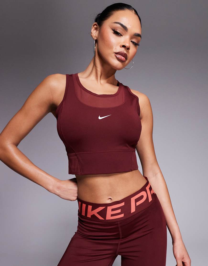 Nike - Pro Training Dri-FIT - Cropped-Trägertop in Burgunderrot
