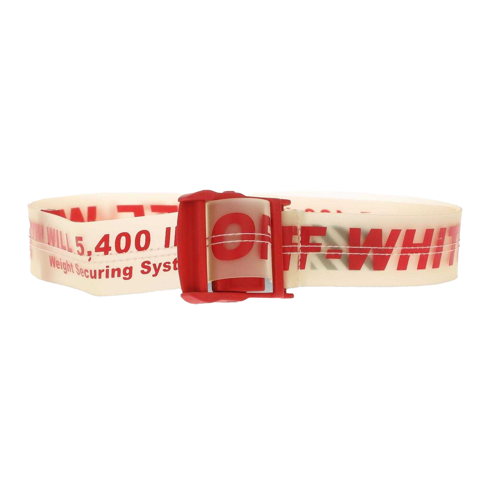 Off White Industriële kunststof riem (Rood)