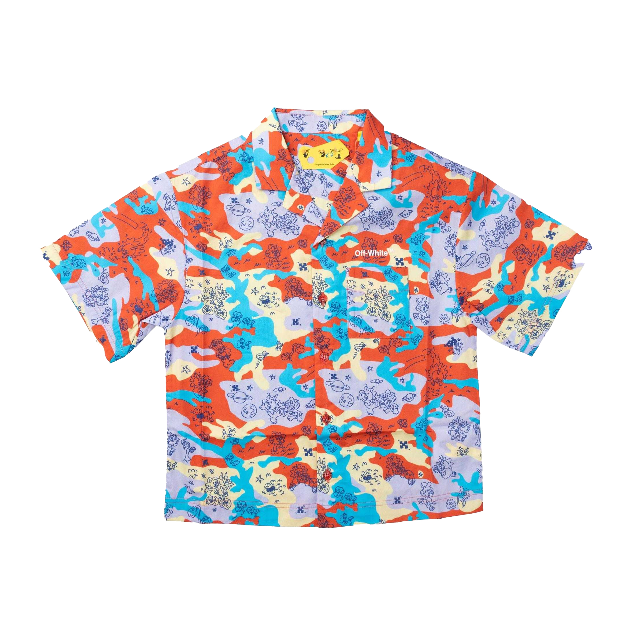 Off White Puzzel shirt voor kinderen (Veelkleurig)