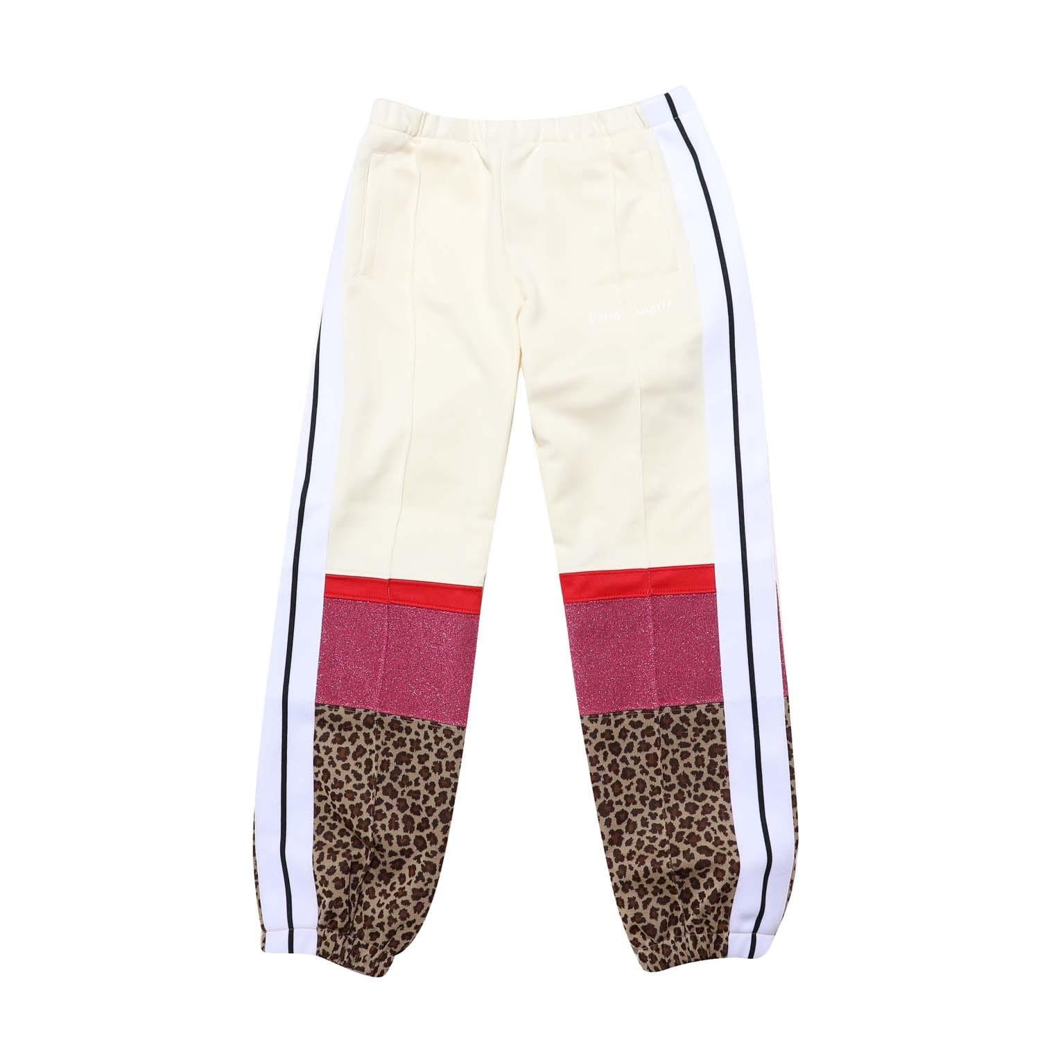 Palm Angels Meisjes Animalier Joggingbroek (Wit)