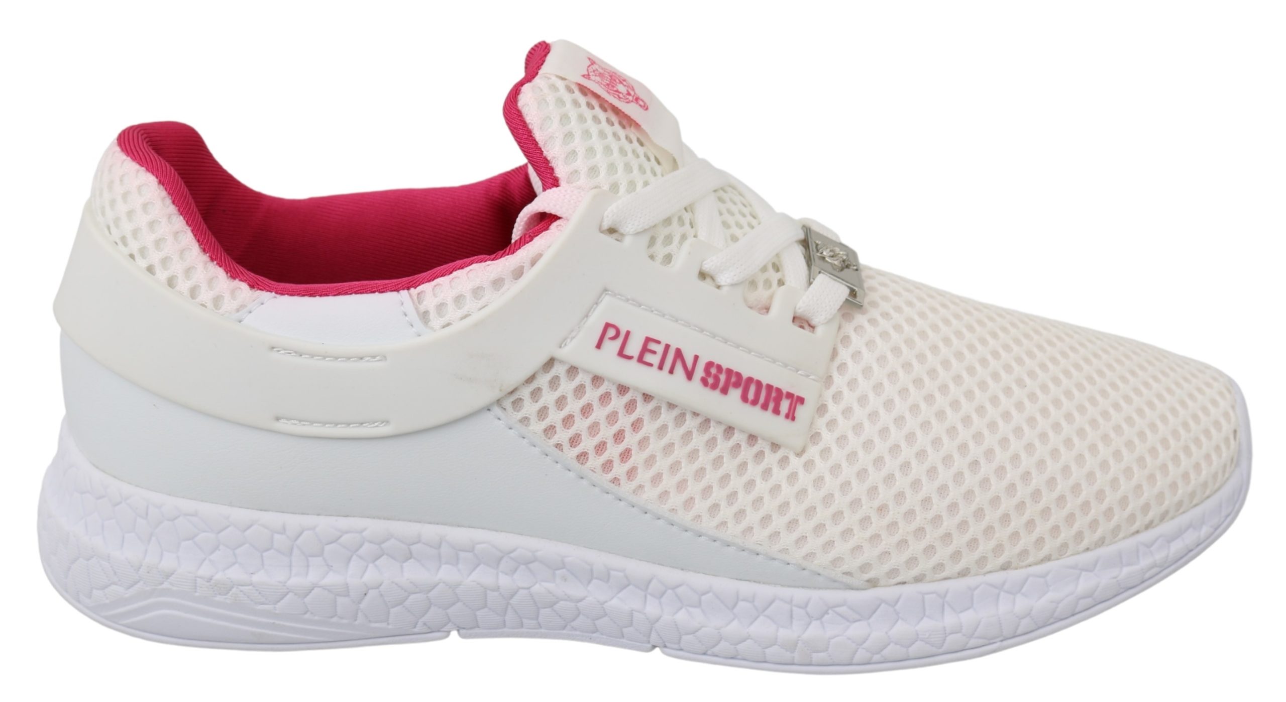 Philipp Plein Vrouwen Wit Roze Polyester Becky Sneakers Schoenen