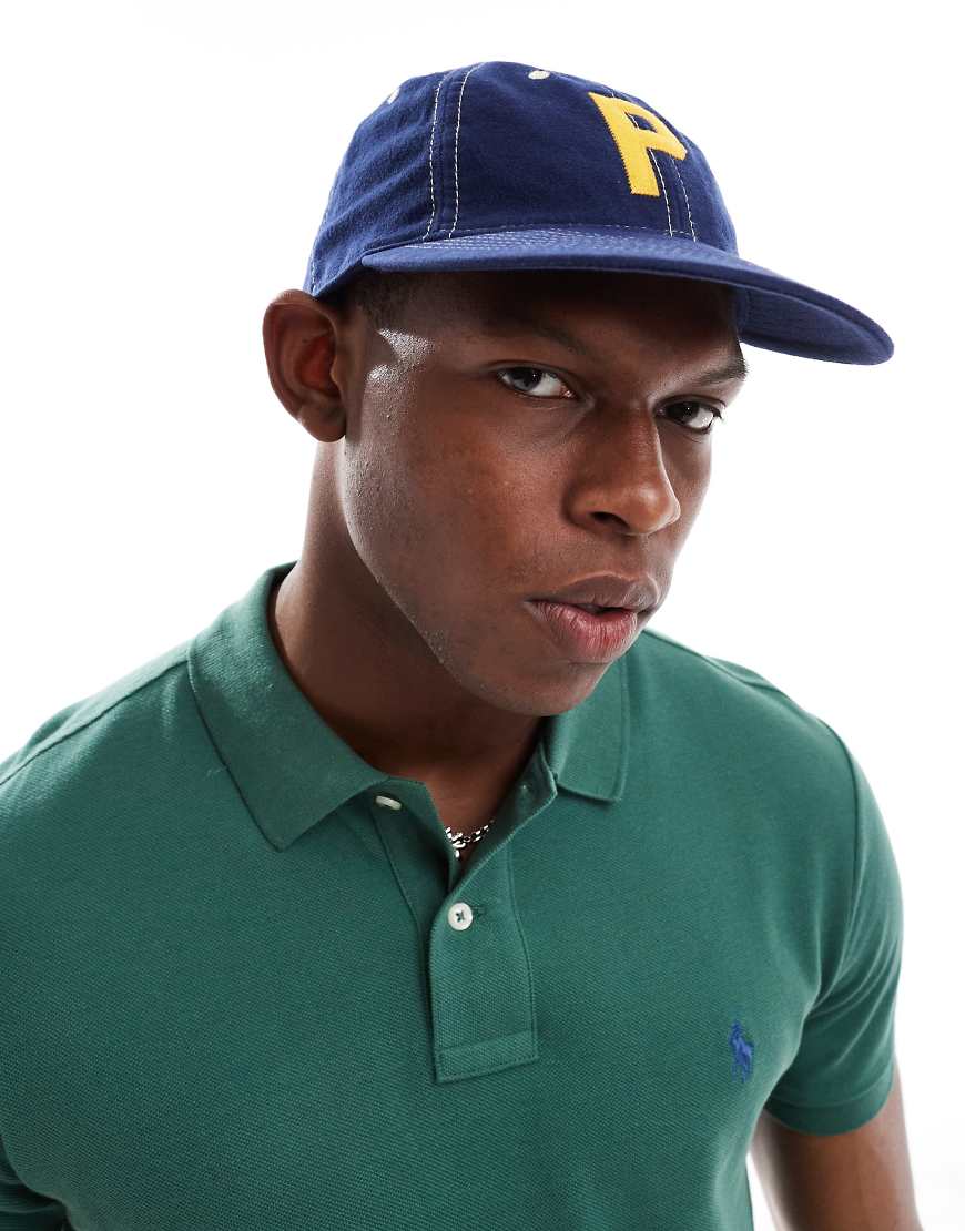 Polo Ralph Lauren - Authentic P - Baseballkappe aus Chamois in Newport-Marineblau mit Logo-Applikation
